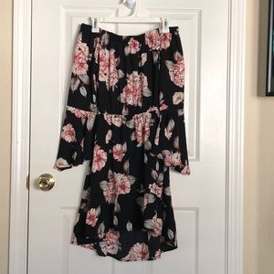Black dress w/ floral pattern